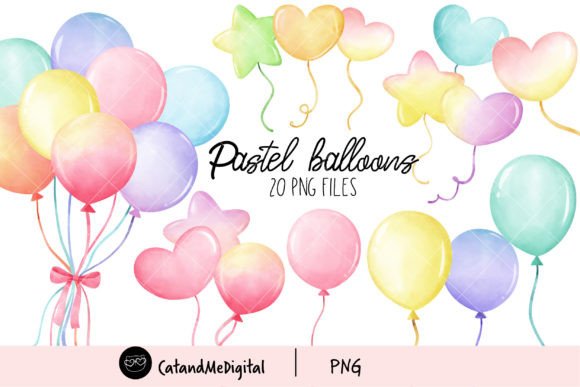 Download Pastel Balloons Clipart - Balloons Collection