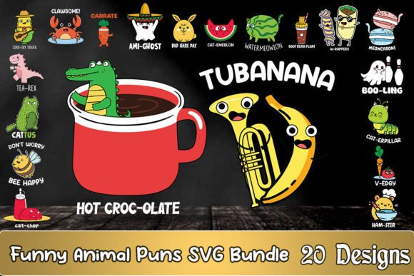 Download Funny Animal Puns SVG Bundle - Funny Collection