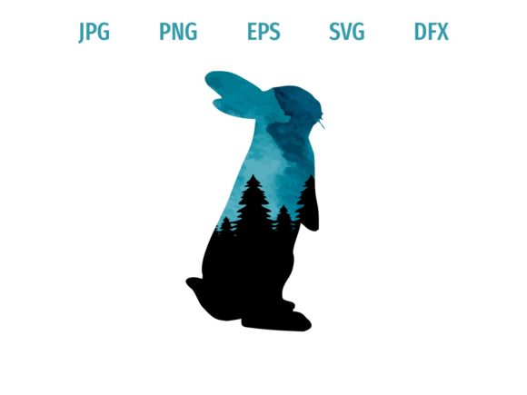 Download Standing Rabbit Silhouette - Rabbit Collection