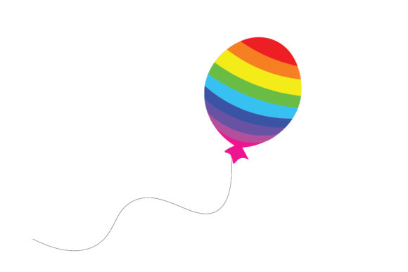 Download Flying Rainbow Balloons - Balloons Collection