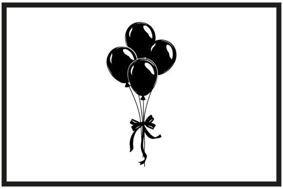 Download Silhouette of Bunch of Balloons - Balloons Collection