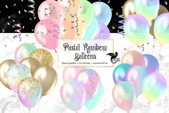 Download Pastel Rainbow Balloons Clipart - Balloons Collection
