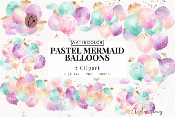 Download Watercolor Pastel Balloons Clipart - Balloons Collection