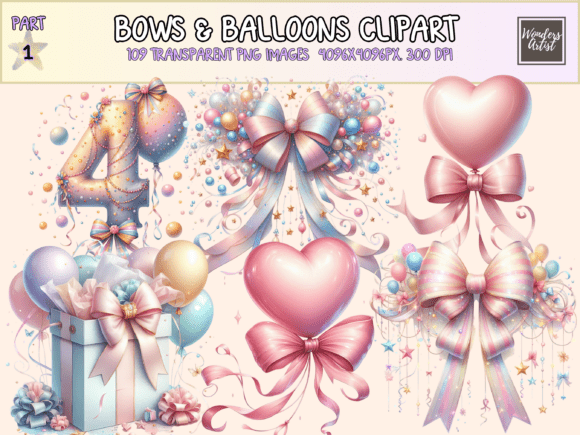 Download Bows &amp; Balloons Clipart - Balloons Collection