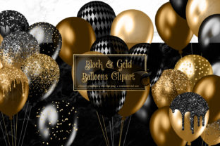 Download Black and Gold Balloons Clipart - Balloons Collection