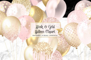 Download Blush and Gold Balloons Clipart - Balloons Collection