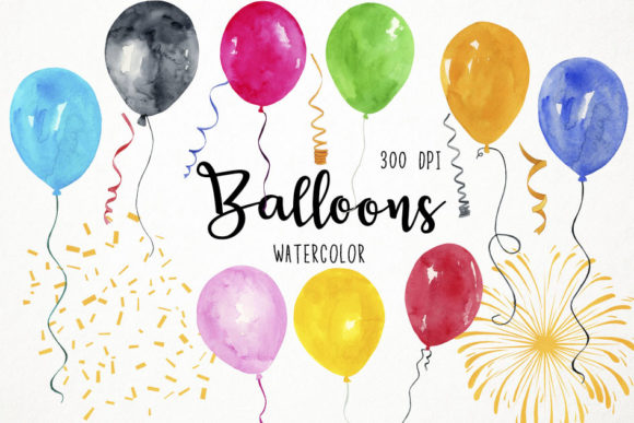 Download Watercolor Balloons Clipart - Balloons Collection