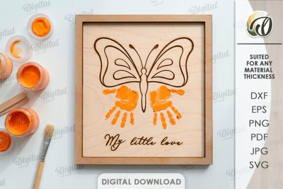 Download 3D Baby Wall Decor Laser Cut. Handprint - Baby wall decor Collection